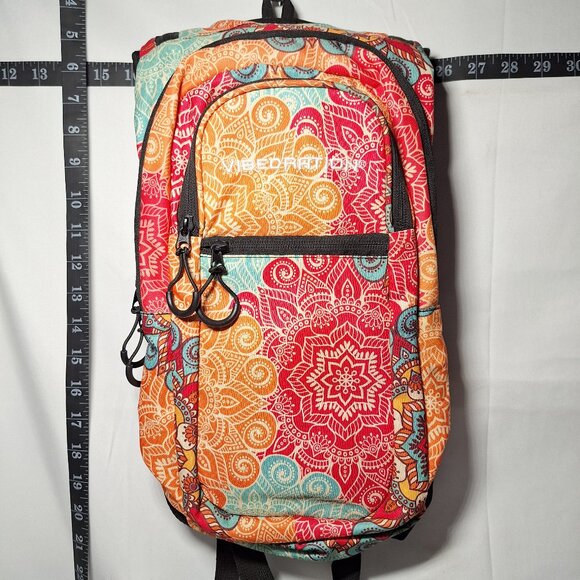 Vibedration Handbags - Vibedration Hydration Backpack w/o bladder - turquoise/orange pattern